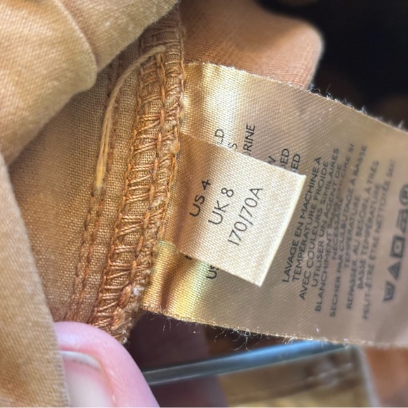 Free People Loose Waist Abby Chino Pant in Rust Brown Size 4 - Picture 9 of 11